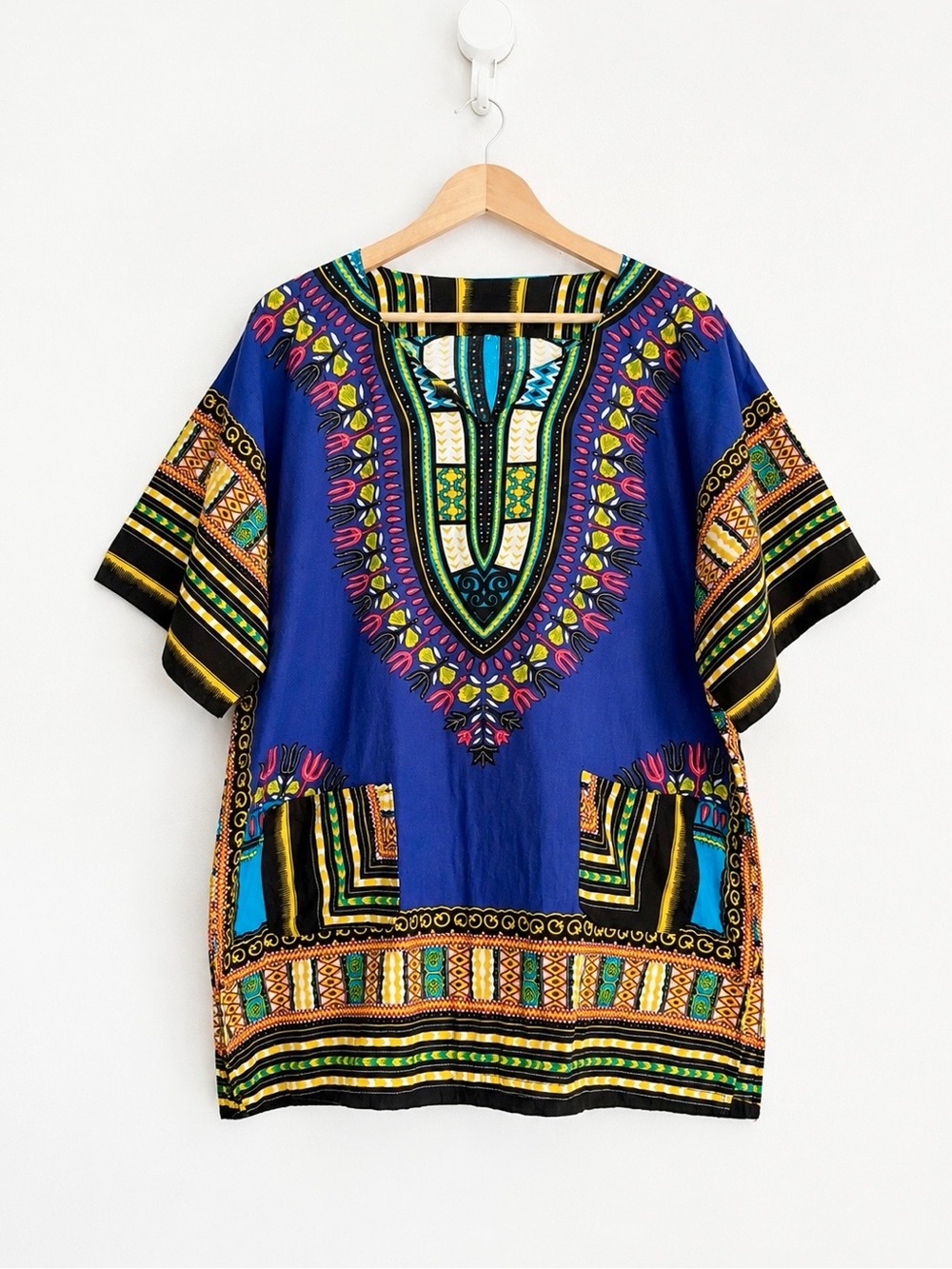 Dashiki Style African Print 100% Cotton Tunic Beach Cover Up Boho Size 2X-3X